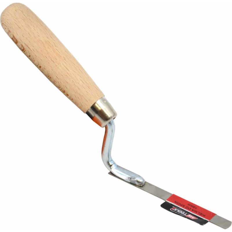 Awtools AW STAINLESS STEEL BRICK JOINTER TROWEL 10mm/ WOODEN HANDLE