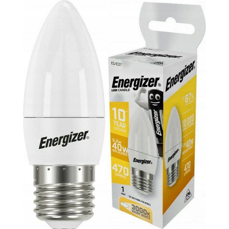 Energizer ŻARÓWKA CANDLE 5,2W / 40W E27 470LM BARWA NEUTRALNA