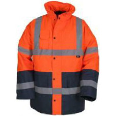 Beta HIGH VISIBILITY LONG JACKET ORANGE-NAVY XXL