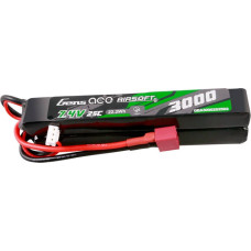 Gens Ace 25C 3000mAh 2S2P 7.4V Saddle Airsoft Gun Lipo Battery with Mini Deans(T) Plug