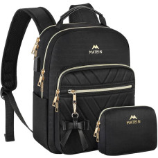 Matein Women's 10.5'' travel backpack with makeup bag Matein 1342 Black