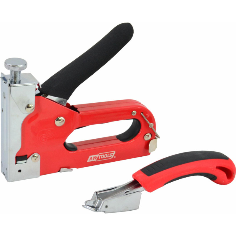 Awtools AW 3in1 HEAVY-DUTY HAND STAPLE GUN TACKER 4-14mm + STAPLE REMOVER