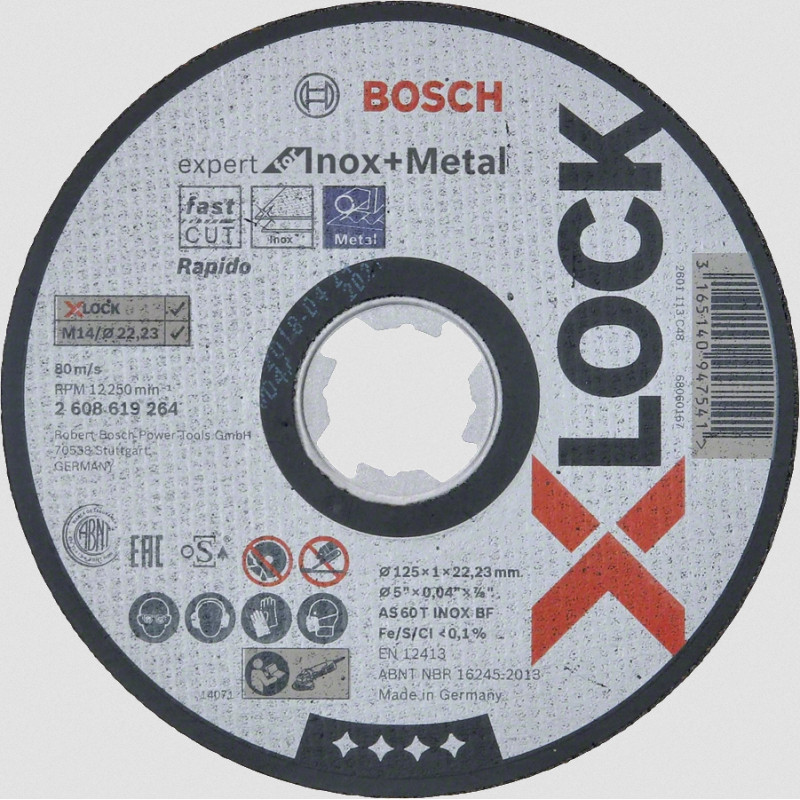 Bosch 2 608 619 264 kampinio šlifuoklio priedas Pjovimo diskas