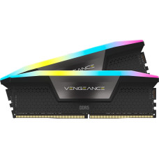 Corsair DDR5 32GB - 6000 - CL - 30 - Dual-Kit - DIMM - CMH32GX5M2B6000Z30K, Vengeance RGB, EXPO, black/grey