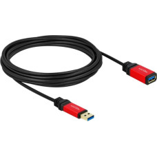 Delock USB 3.2 Gen 1 extension cable, USB-A male > USB-A female (black/red, 5 meters, SuperSpeed)