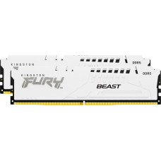 Kingston FURY DDR5 - 32GB - 6000 - CL - 30 (2x 16 GB) dual kit, memory (white, KF560C30BWK2-32, Fury Beast, INTEL XMP)