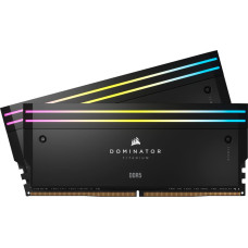 Corsair DDR5 - 96GB - 6600 - CL - 32 (2x 48 GB) dual kit, RAM (black, CMP96GX5M2B6600C32, Dominator Titanium, INTEL XMP)