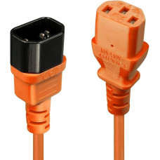 Lindy CABLE POWER IEC EXTENSION 0.5M/ORANGE 30473 LINDY