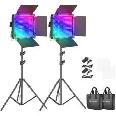 Neewer 660 PRO RGB LED studio set, two 50W 3200-5600K lamps + tripods + gates