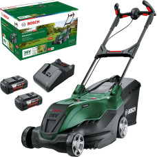 Bosch Powertools Cordless Lawnmower AdvancedRotak 36V-40-650, 36 Volt (green/black, 2x Li-ion batteries 4.0Ah, POWER FOR ALL)