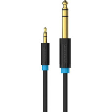 Vention Audio Cable TRS 3.5mm to 6.35mm Vention BABBG 1,5m, Black