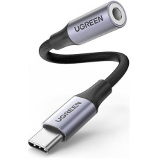 Ugreen 80154 mobiliojo telefono laidas Juoda, Pilka USB C 3.5mm