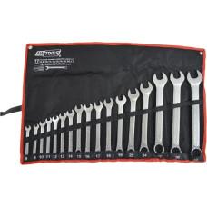 Awtools AW COMBINATION WRENCH SET 17pcs 8-32mm BLACK LINE