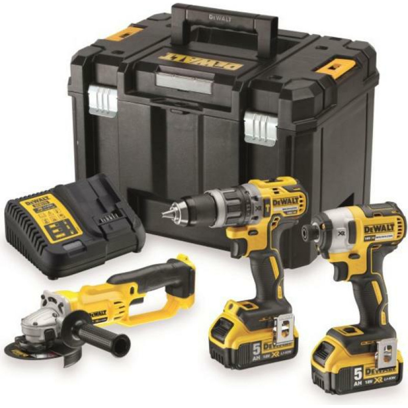 Dewalt ZESTAW COMBO 18V DCK383P2T (DCD796+DCF887+DCG412) 2x5,0Ah TSTAK