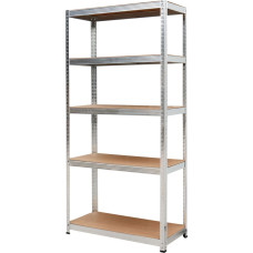 Awtools AW 5-TIER SCREWLESS STEEL SHELVING UNIT 200x90x40 LOAD 250kg/ 5.0mm QUICK ASSEMBLY