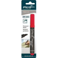 Pica-Marker Pica Permanentmarker 2-6mm, Wedge Tip, red / Retail Pack.