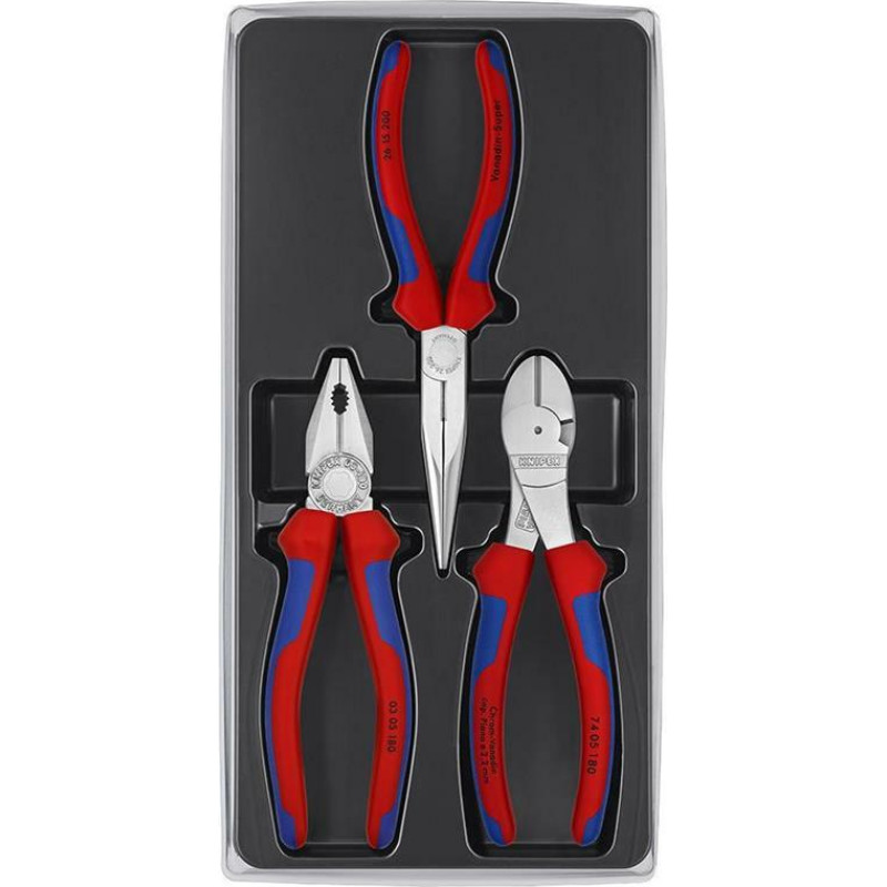 Knipex ZESTAW SZCZYPIEC DO PRAC SERWISOWYCH 3szt. 0305180/2615200/7405180