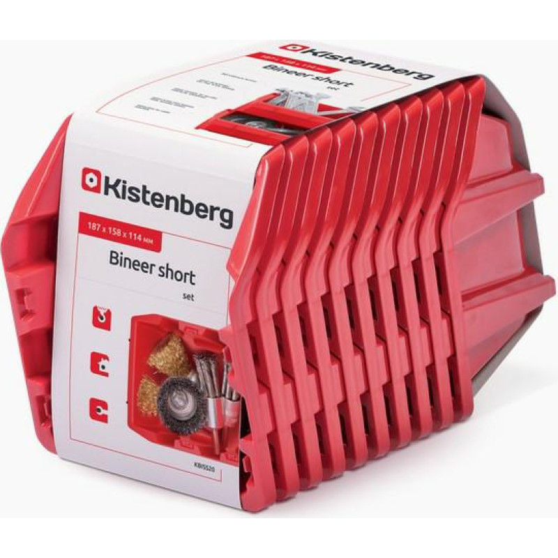 Prosperplast KISTENBERG KUWETY 20 BINEER SHORT 10szt. CZERWONE 187x158x114mm