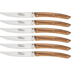 Laguiole Jean Dubost Le Thiers Knives Set Olive Wood     6 pcs.