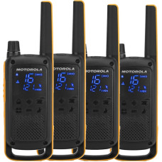 Motorola Talkabout T82 Extreme Quad Pack abipusio radijo ryšio įrenginys 16 kanalai Juoda, Oranžinė