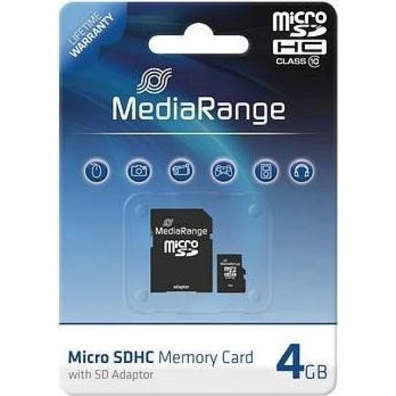 Mediarange Media Range 4 GB microSD, memory card (black, Class 10)