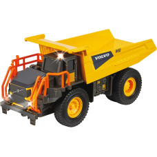 Simba-Dickie Majorette Volvo Rigid Dump Truck, Toy Vehicle (orange, With Light and Sound)