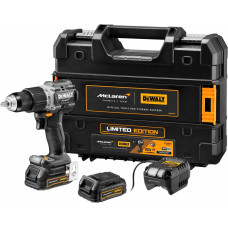 Dewalt cordless combi drill DCD85ME2GT, 18 volts, in McLaren design (grey/black, 2x POWERSTACK Li-Ion batteries 1.7 Ah, in T STAK box)