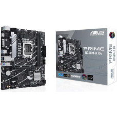 Asus Mainboard|ASUS|Intel B760 Express|LGA1700|Micro-ATX|Memory DDR4|Memory slots 2|2xPCI-Express 4.0 1x|1xPCI-Express 4.0 16x|2xM.2|1x15pin D-sub|1xHDMI|2xUSB 2.0|4xUSB 3.2|1xPS/2|1xRJ45|3xAudio port|PRIMEB760M-KD4