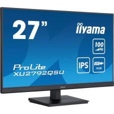 Iiyama PROLITE XU2792QSU-B6, LED monitor - 27 - black (matt), WQHD, AMD Free-Sync, IPS, 100Hz panel