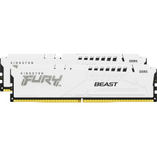 Kingston FURY DDR5 - 64GB - 6000 - CL - 30 (2x 32 GB) dual kit, memory (white, KF560C30BWEK2-64, Fury Beast, INTEL XMP, AMD EXPO)