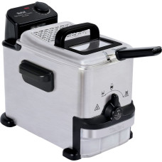 Tefal deep fryer Oleoclean Compact FR7016 (stainless steel/black, 1,500 watts, oil container 2 liters)