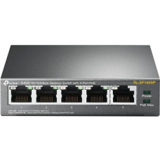 Tp-Link Switch|TP-LINK|Desktop/pedestal|5x10Base-T / 100Base-TX|PoE ports 4|TL-SF1005P