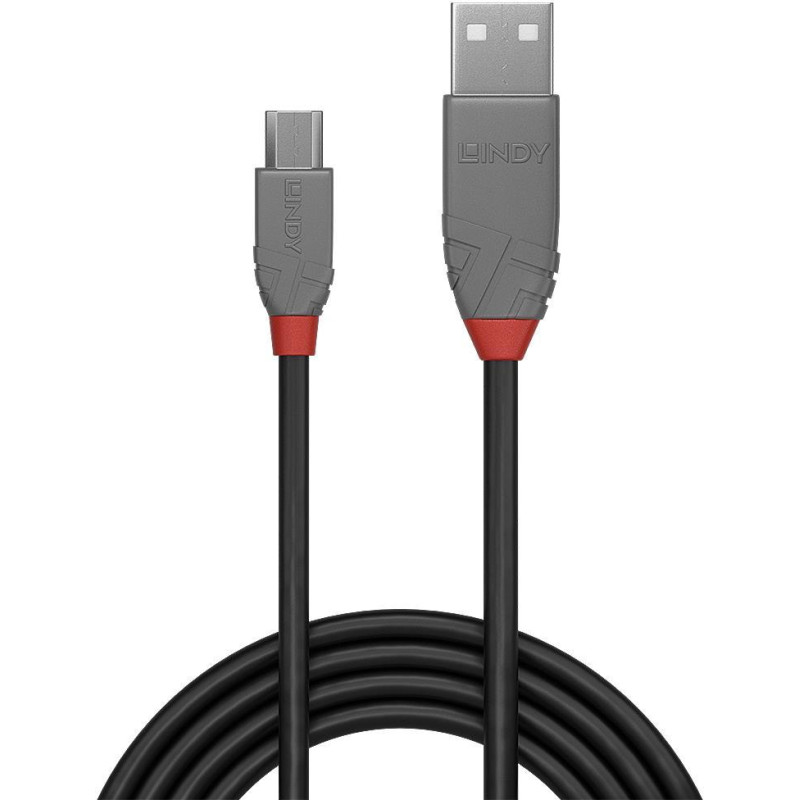 Lindy CABLE USB2 A TO MICRO-B 2M/ANTHRA 36733 LINDY