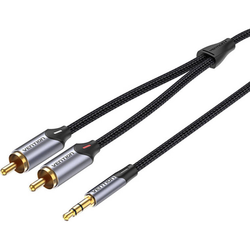 Vention Cable Audio 2xRCA to 3.5mm Vention BCNBH 2m (grey)