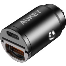 Aukey Car charger Aukey CC-A3, 1xUSB-A, 1xUSB-C, 30W (black)