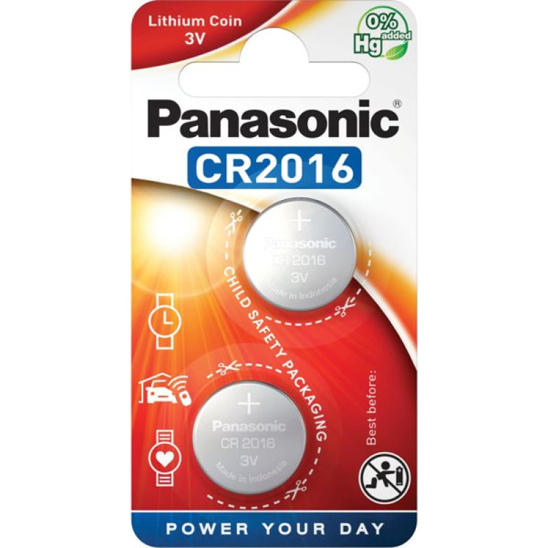 Panasonic 1x2 Panasonic CR 2016 Lithium Power