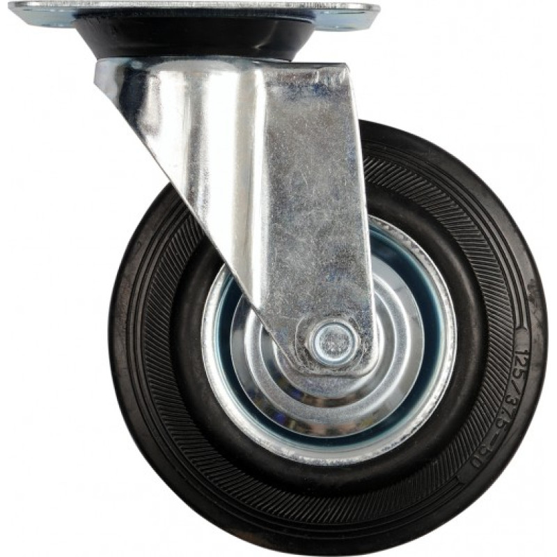 Toya VOREL KOŁO SKRĘTNE Z CZARNĄ GUMĄ 125mm   87313
