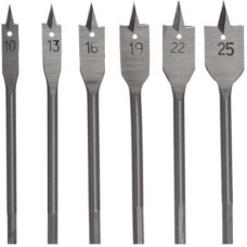 Awtools AW FLAT DRILL BIT SET/ WOOD 6pcs 10-25mm