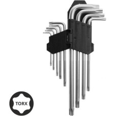 Awtools AW SHORT ARM TORX ALLEN KEY SET T10-T50 9pcs