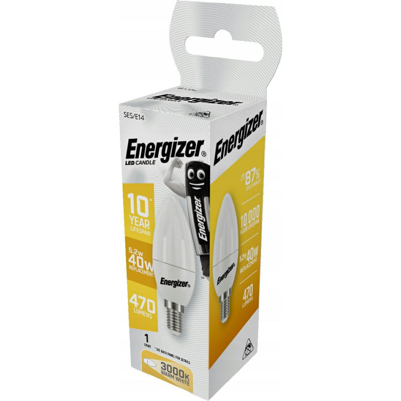 Energizer ŻARÓWKA CANDLE 4,9W / 40W E14 470LM BARWA CIEPŁA