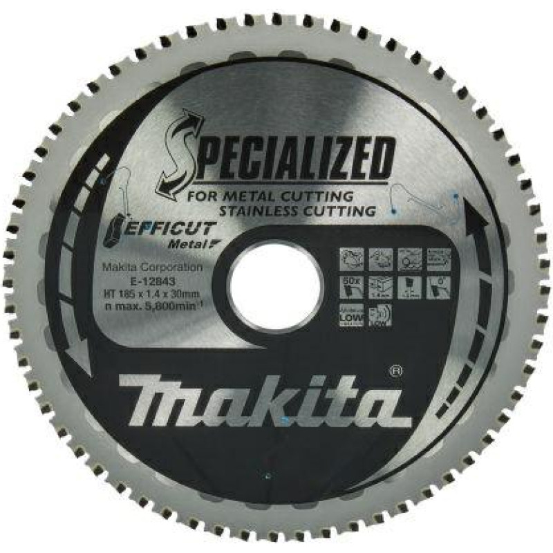 Makita PIŁA TARCZOWA 185 x 30 x 60-ZĘBÓW METAL EFFICUT >>>E-12865