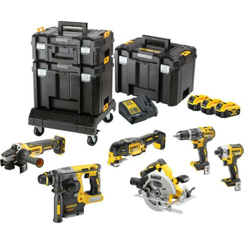 Dewalt ZESTAW COMBO 18V DCK685P3T (DCD796+DCF887+DCH273+DCG405+DCS570+DCS355) 3x5,0Ah TSTAK