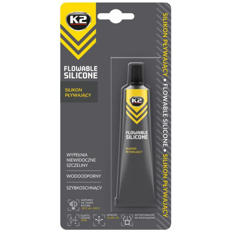 K2 SILIKON PŁYWAJĄCY WODOODPORNY SZYBKOSCHNĄCY FLOWABLE SILICONE 21G