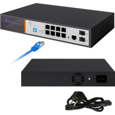 Extralink VICTOR | PoE Switch | 8x Gigabit PoE/PoE+, 2x SFP, 1x Console Port, 150W, Managed