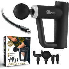 Extralink Massage Gun Mini Black | Massage Gun | 4 interchangeable tips