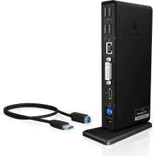 Raidsonic ICY BOX IB-DK2241AC Vielinis USB 3.2 Gen 1 (3.1 Gen 1) Type-A Juoda