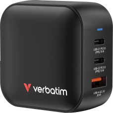 Verbatim Mini GaN Charger 70W Universalus Juoda AC Spartusis įkrovimas Vidaus