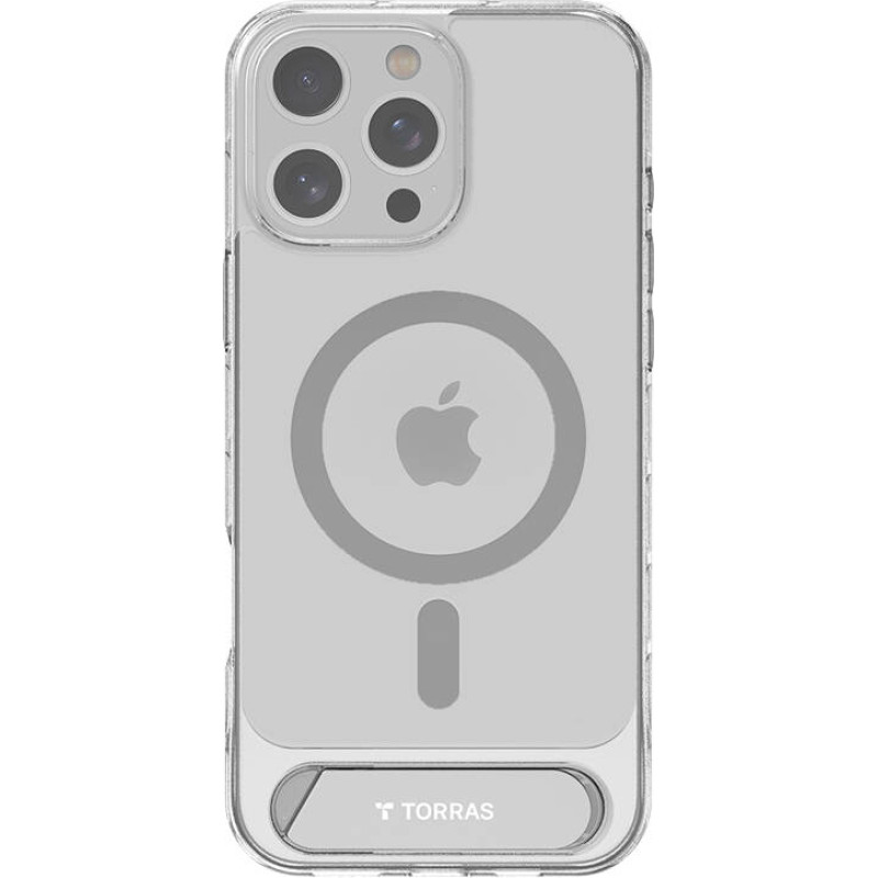 Torras Pstand Series Case for iPhone 16 ProMax (Transparent)