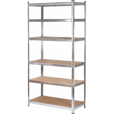 Awtools AW 6-TIER SCREWLESS STEEL SHELVING UNIT 200x90x40 LOAD 300kg/ 6.0mm QUICK ASSEMBLY