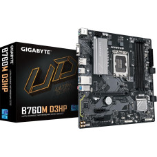 Gigabyte Mainboard|GIGABYTE|Intel B760 Express|LGA1700|Micro-ATX|Memory DDR5|Memory slots 4|2xPCI-Express 3.0 1x|1xPCI-Express 4.0 16x|2xM.2|1x15pin D-sub|1xHDMI|1xDisplayPort|2xUSB 2.0|5xUSB 3.2|1xUSB-C|1xPS/2|1xRJ45|3xAudio port|B760MD3HP1.0